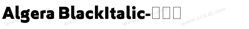 Algera BlackItalic字体转换